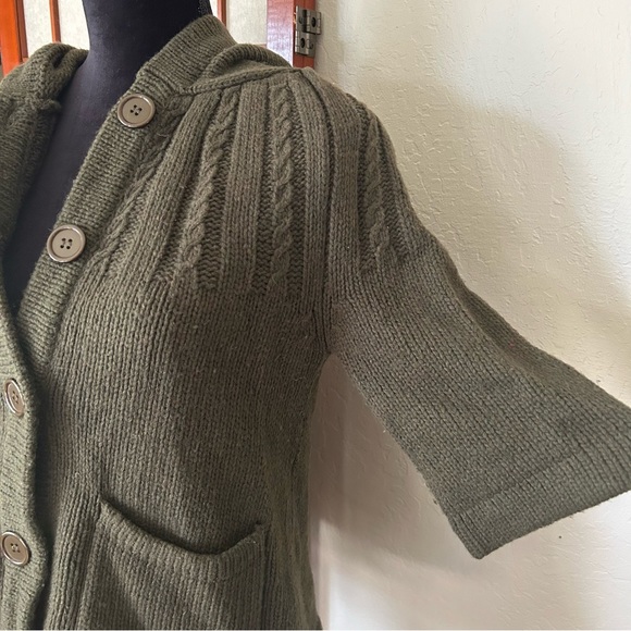 NWT Olive Green Fall ‘07 Millau LF Swing Cardigan Y2K - Picture 8 of 14